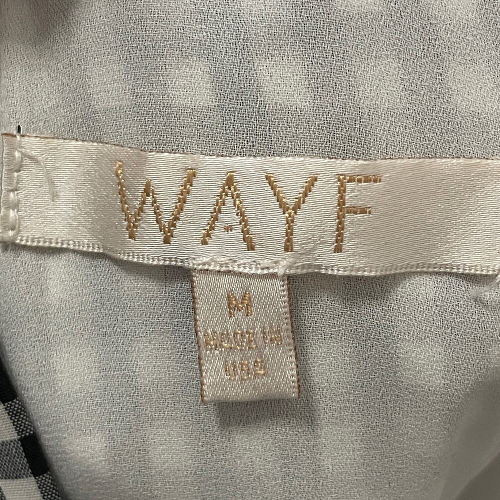 WAYF Black & White Check Maxi Dress with Ruffles - Picture 12 of 15
